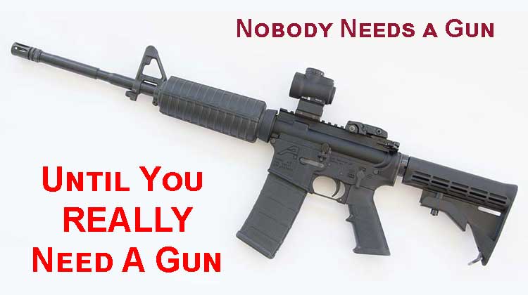 Nobody Needs a Gun Until You Really Need a Gun