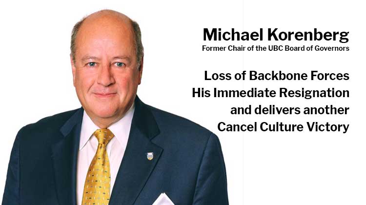 Michael Korenberg Loss of Backbone Forces His Immediate Resignation Delivers Cancel Culture Victory
