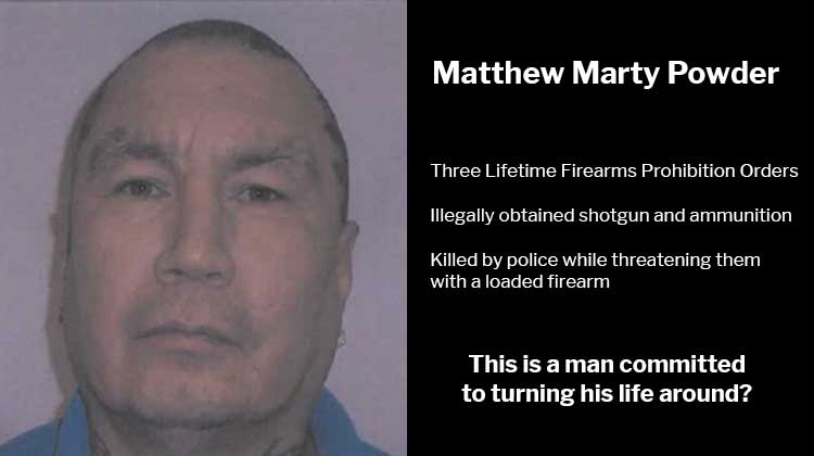 Matthew Marty Powder: Three Lifetime Firearms Prohibition Orders