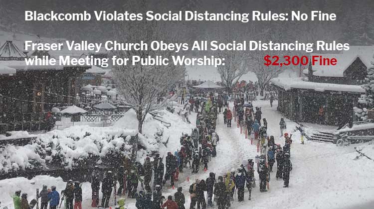 Blackcomb-Whistler Skiers Highlight COVID Enforcement Hypocrisy