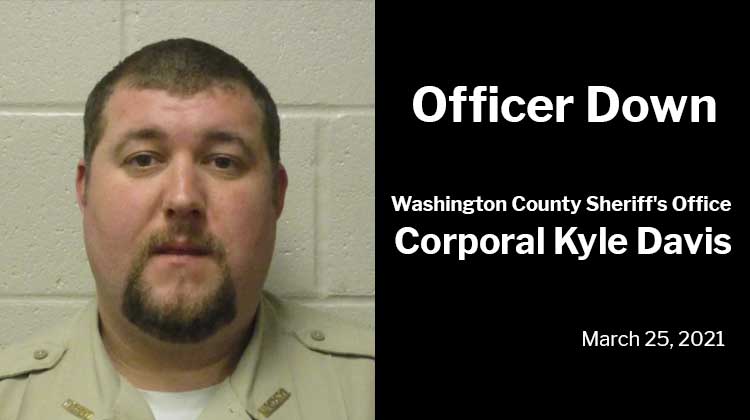 Officer Down: Washington County Sheriff's Office Corporal Kyle Jeffrey Davis